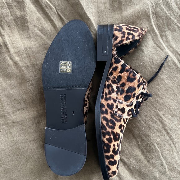 NIB Freda Salvador Cheetah Calf Hair D’Orsay Oxfords - Size 8 - Picture 5 of 10